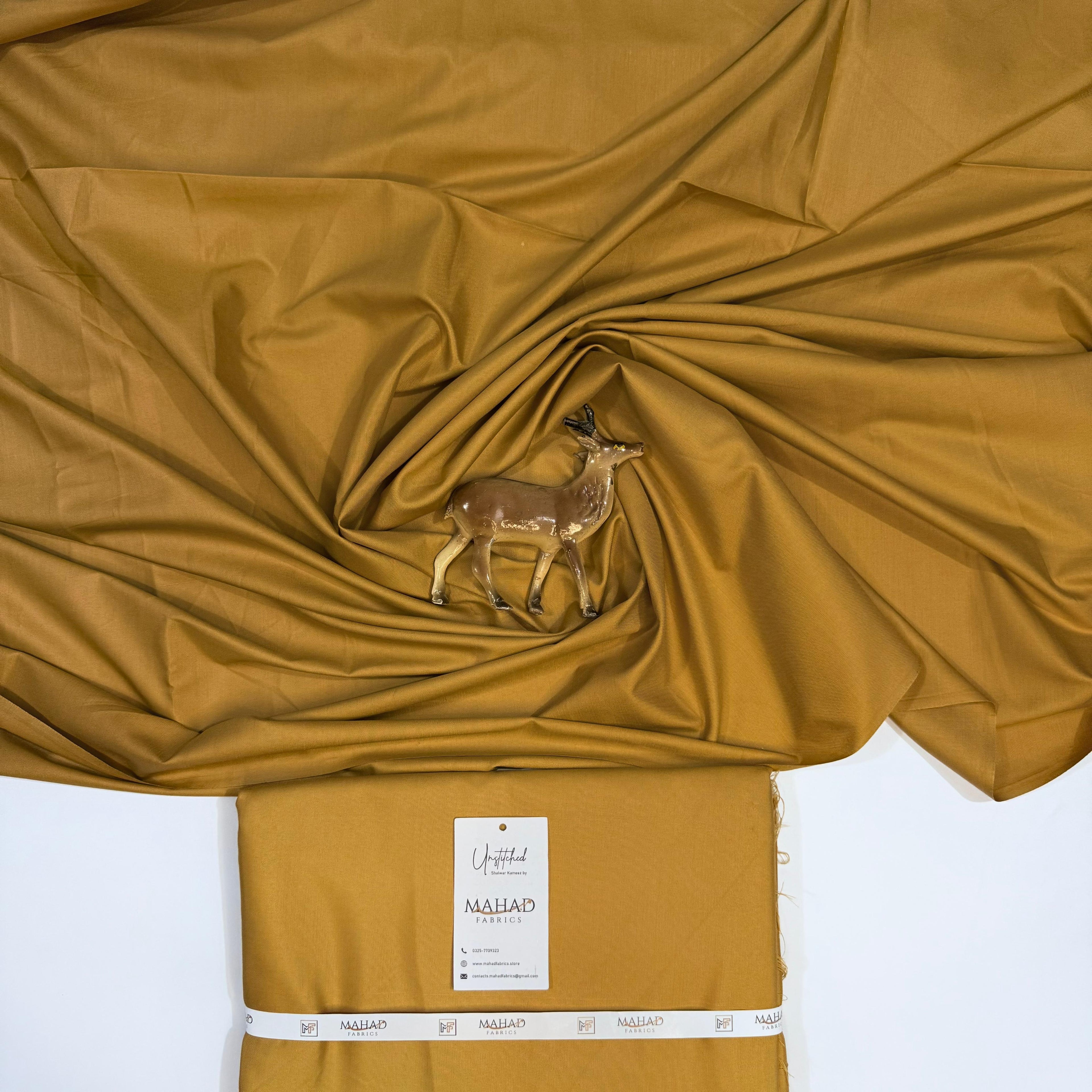 Yellow Musturd Boski Unstitched Fabric – Wash & Wear for Men